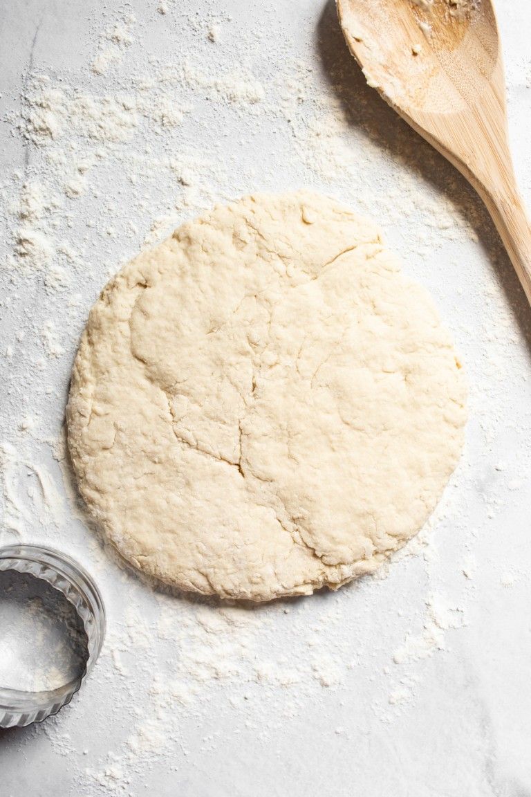 patted dough into round shape